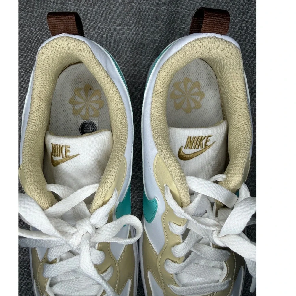 Nike Court Borough Low Recraft Coconut Milk Teal White HM3726-731 Mens 6.5Y‎